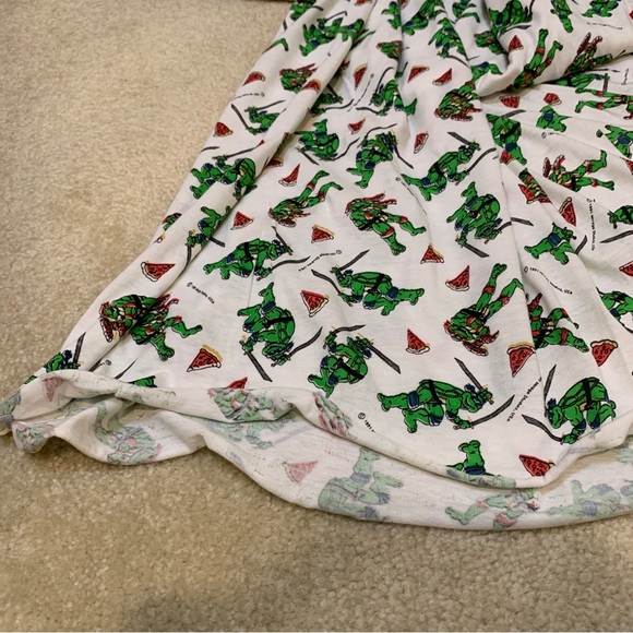 TMNT Ninja Turtles Cotton Fabric Textile 1 Yard Long Tubular Mirage Studio 1991 - Picture 8 of 9